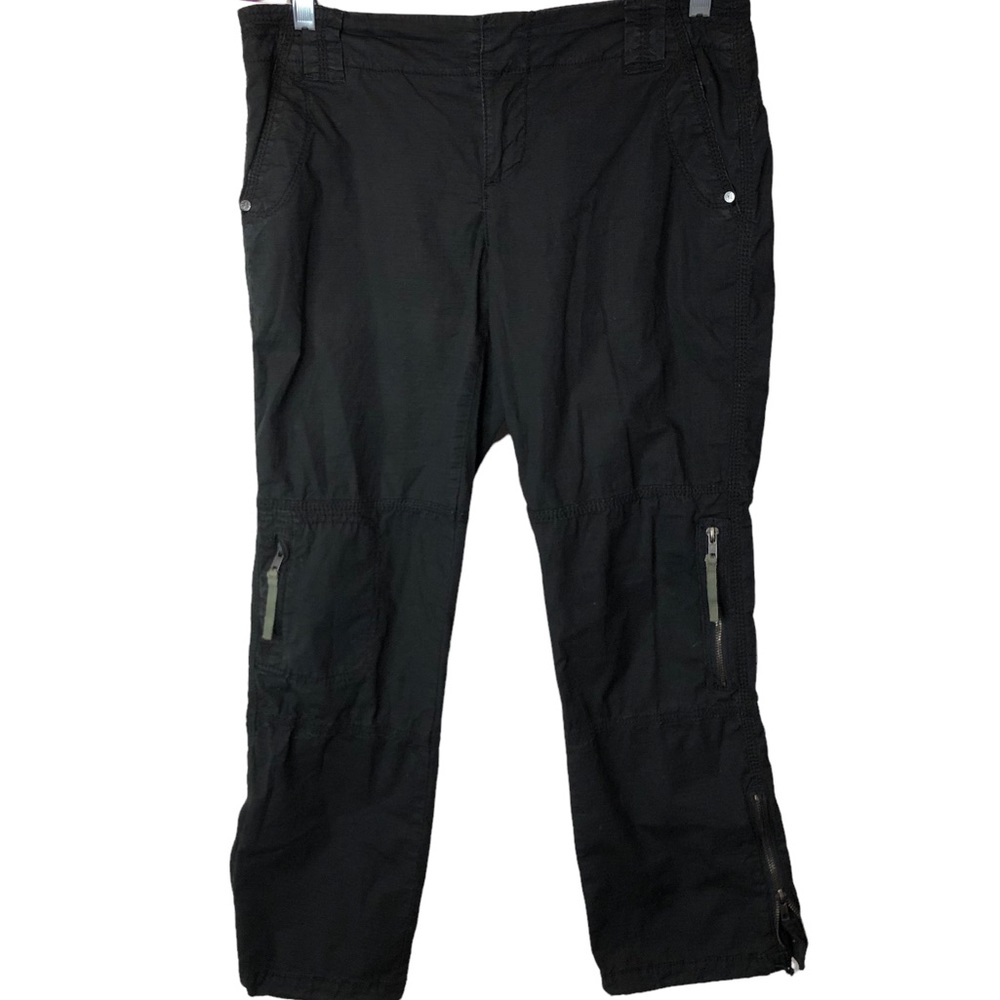 Marrakech x Anthropologie Black Cargo Pant Pockets Zip Pockets Sz 28 90’s Y2K